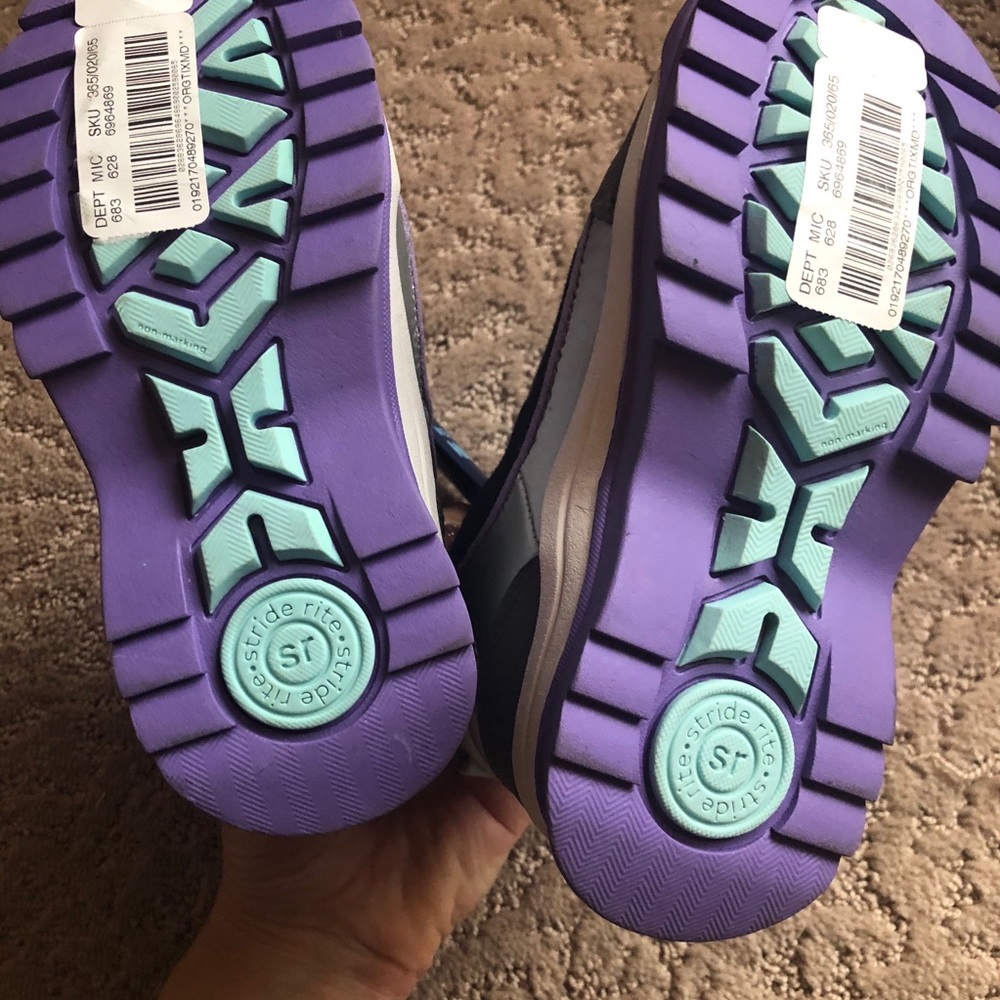 Stride Rite Kids Everest Snow boot shoe purple silver 11 - Picture 7 of 7